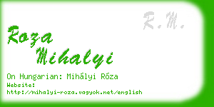 roza mihalyi business card